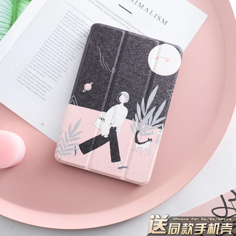 

Girl Magnetic Flip Cover For iPad Pro 9.7" 10.5 12.9 Air Air2 Mini 1 2 3 4 Tablet Case cover for New iPad 9.7 2017 2018 a1893