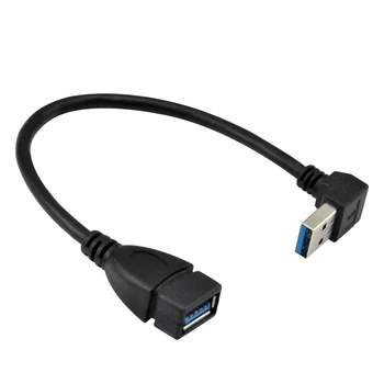 

500pcs Universal USB Extension Cable USB 3.0 Male A to Female A 90 Degree Extension Data Sync Cord Cable Wire Adapter