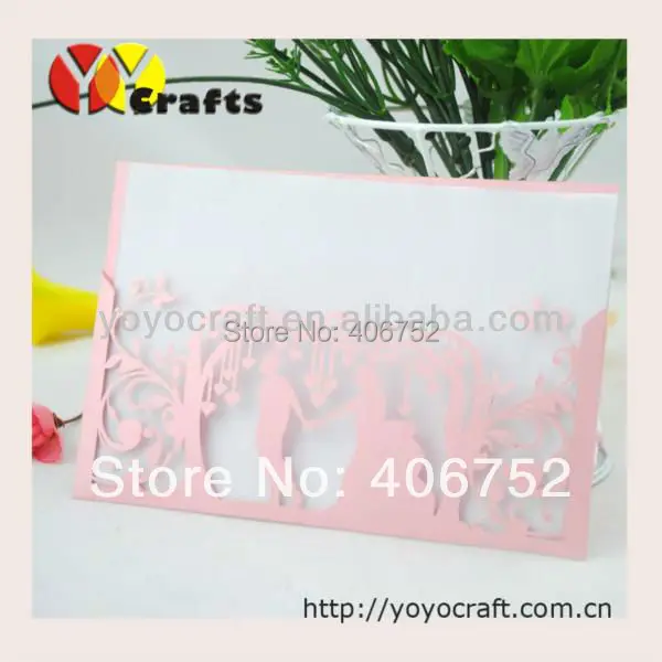 Online Get Printing Services Invitations Aliexpress Laser Cut Unique Simple Design Wedding Invitation Card Printing Service Whole Pink Folk Art