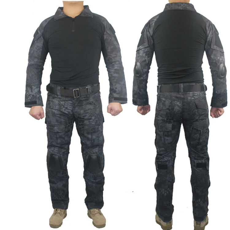 Buy Military Tactical Army Uniform With Knee Pads Shirt+Pants Suit Clothing