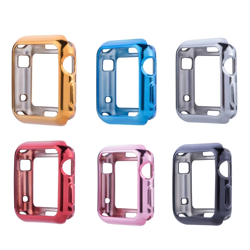 TPU Soft Protective Skin Bumper For Apple Watch Case Protector Cover 38 42mm gai