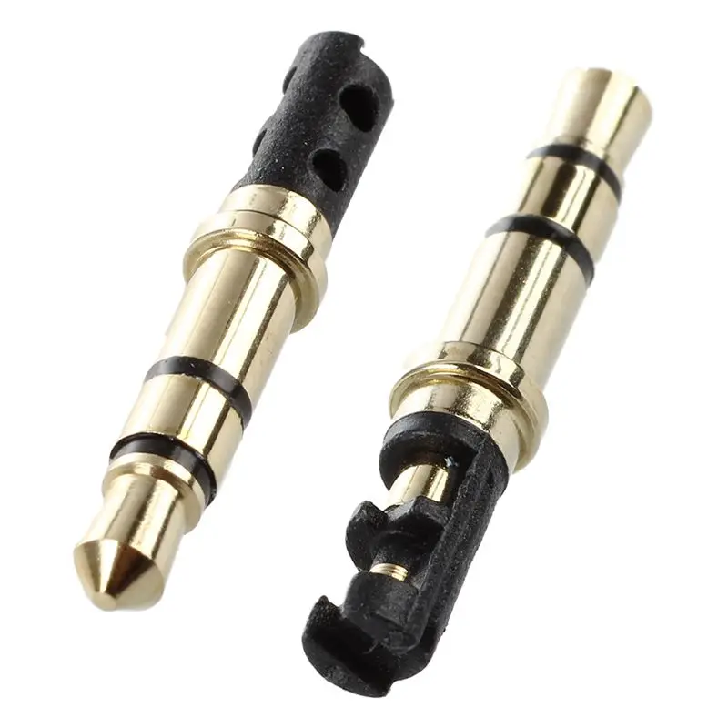 

10 Pcs 3.5mm Male Plug 3 Pole Soldering Earphone Headphone Audio Jack Gold Tone