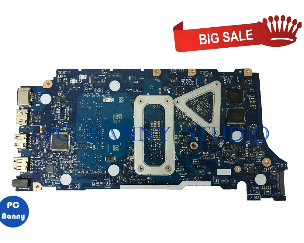 remarkable  PCNANNY 07T87H 07T87H 0V736W 05CPRV BKD40 LA-D821P For DELL Inspiron 7460 7560 Laptop Motherboard S