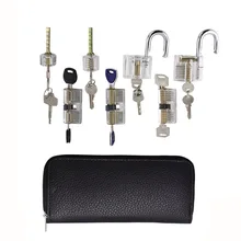 Горячая Слесарь pick поставка 7 шт. прозрачный замок для начинающих и практика слесаря, лучший Тренировочный Набор