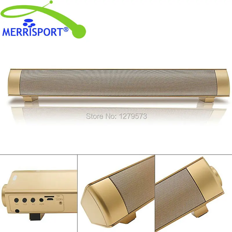 

MERRISPORT Wireless Bluetooth Subwoofer Speakers 2.1 Channel Bluetooth 3.0 Wireless Soundbar TF Card/ 3.5mm Aux-in for iPhone TV