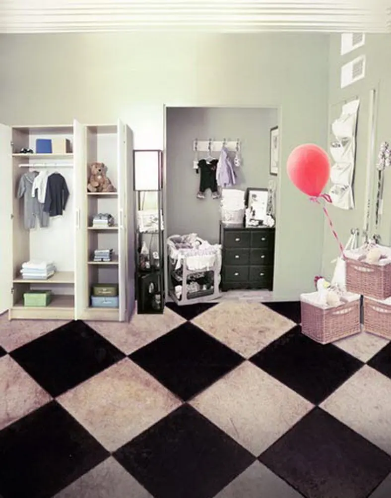 

Living Room Black White Floor Photography Backdrops Photo Props Studio Background 5x7ft