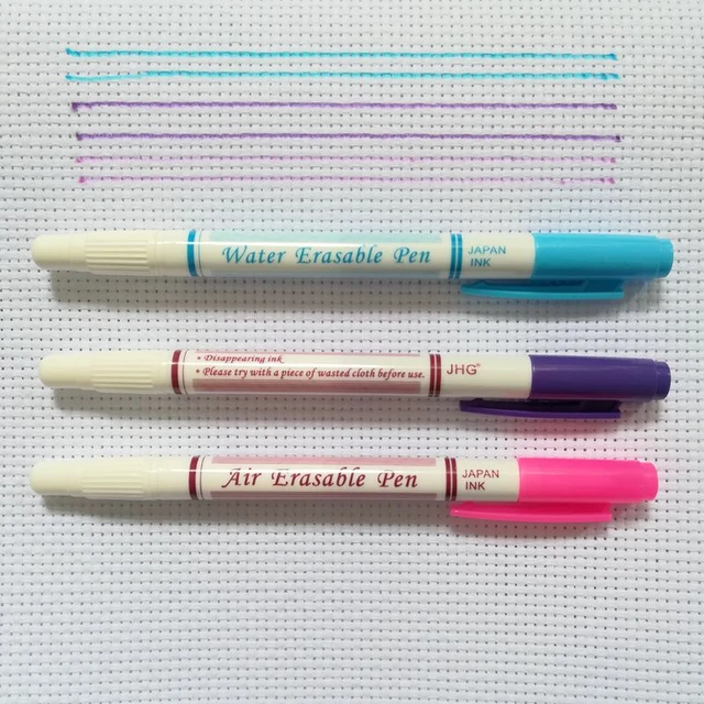 Erasable Fabric Marker Pen Sewing  Water Erasable Fabric Marking Pen -  Double Blue - Aliexpress