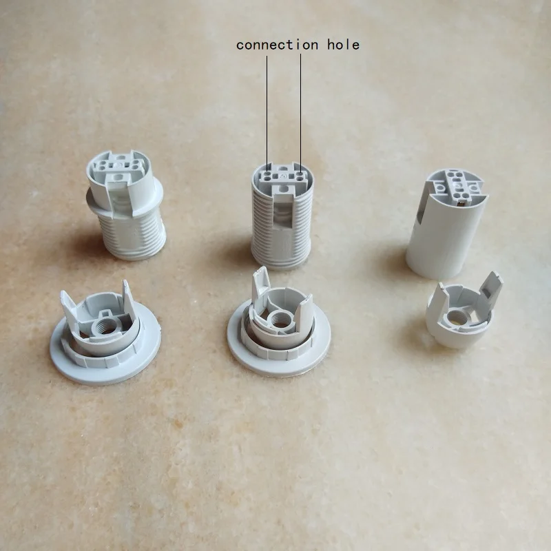 4 шт./лот E14 черный/белый пластиковый зажим тип лампы держатель гнезда с M10 задняя крышка патрон гибкий 2A 110 V 220 V