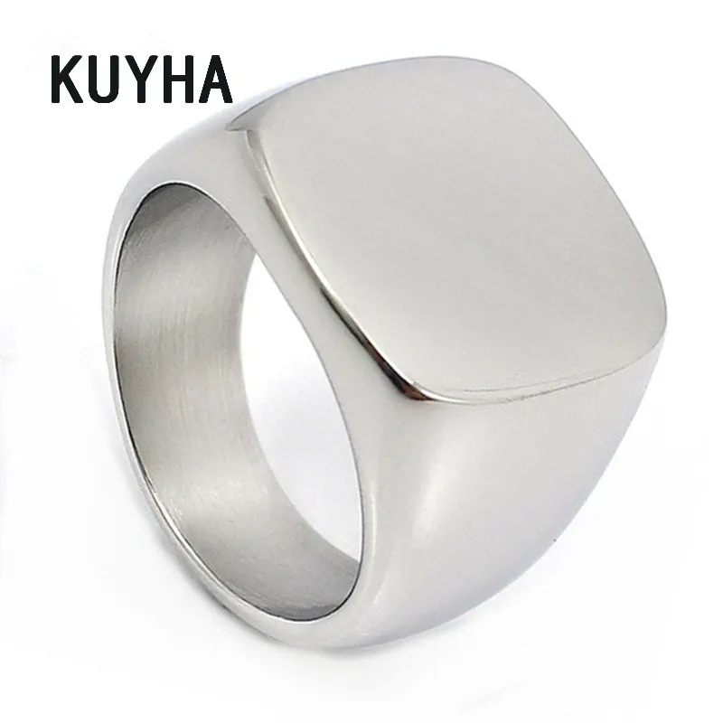 European style stainless steel metal personalized shiny silver midi ring finger knuckle chunky rings with round Charm|chunky rings|ring namering |