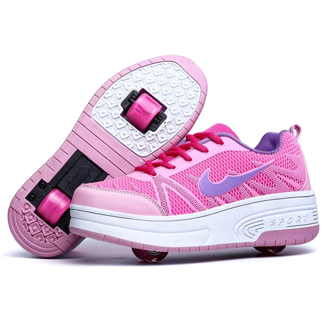 New Children Heelys Shoes Kids Sneakers With Two Wheels Children Roller Skate Shoes For Girl Zapatillas Zapatos De Ruedas - Children Casual Shoes - AliExpress