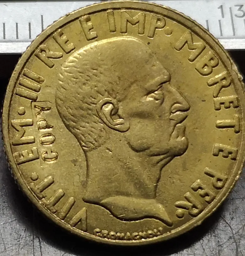 

1941 Albania 0.05 Lek-Vittorio Emanuele bronze Copy Coin