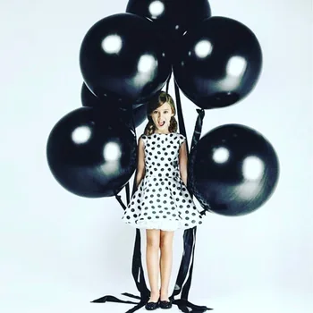 

4pcs/lot Gender Reveal party balloon black helium balloons 40inch 2018 number balloon black marble birthday balloon