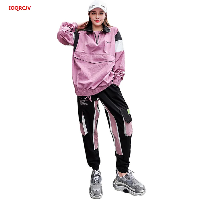 

Fashion Woman's sets spring autumn new color matching student sweater casual 2 two-piece set women casual BF Sports Suit tide