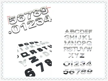 

High quality auto styling 3D metal digital letter car sticker black silver for Fiat Punto Palio Uno Idea Bravo Sedici Grande