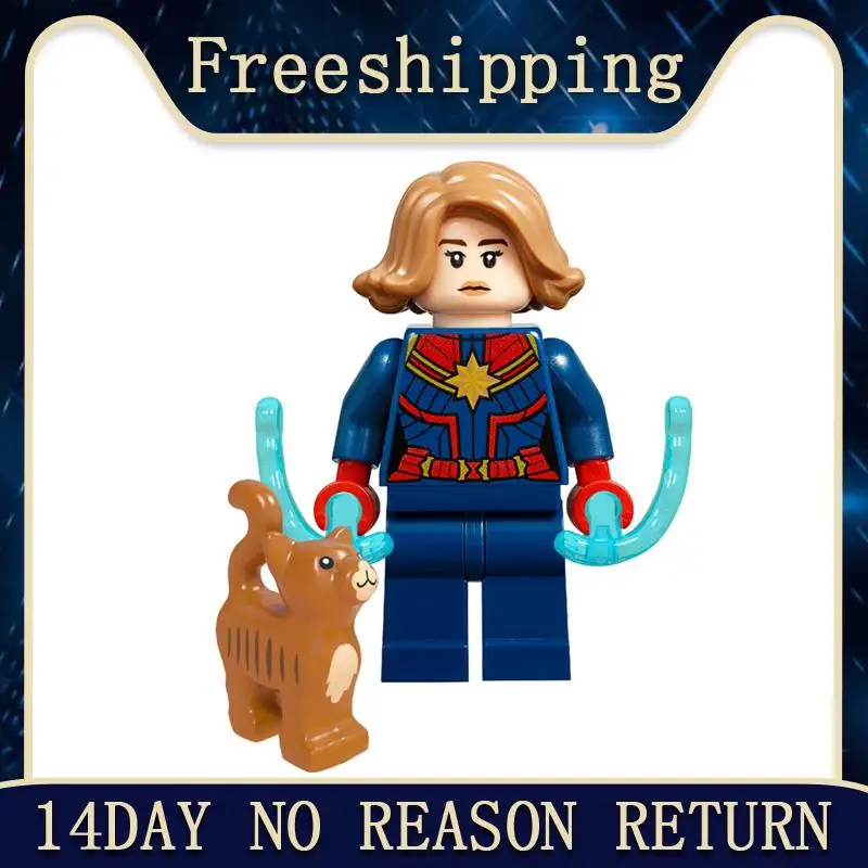 

Legoed Captain Marvel Avengers 4 Super Heroes Iron Man Captain America Black Widow Building Blocks Toys MK50 Child Gift wm650