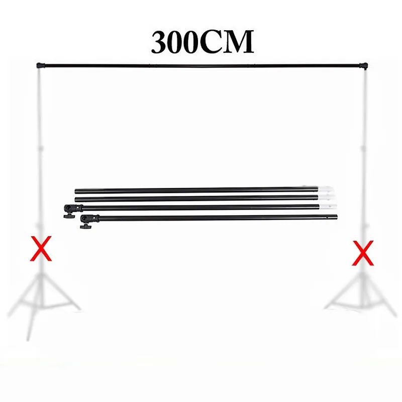 Photography Photo Studio Vedio Background Backdrops Support Crossbar 3m Background Cross Bar for Light Stand Tripod