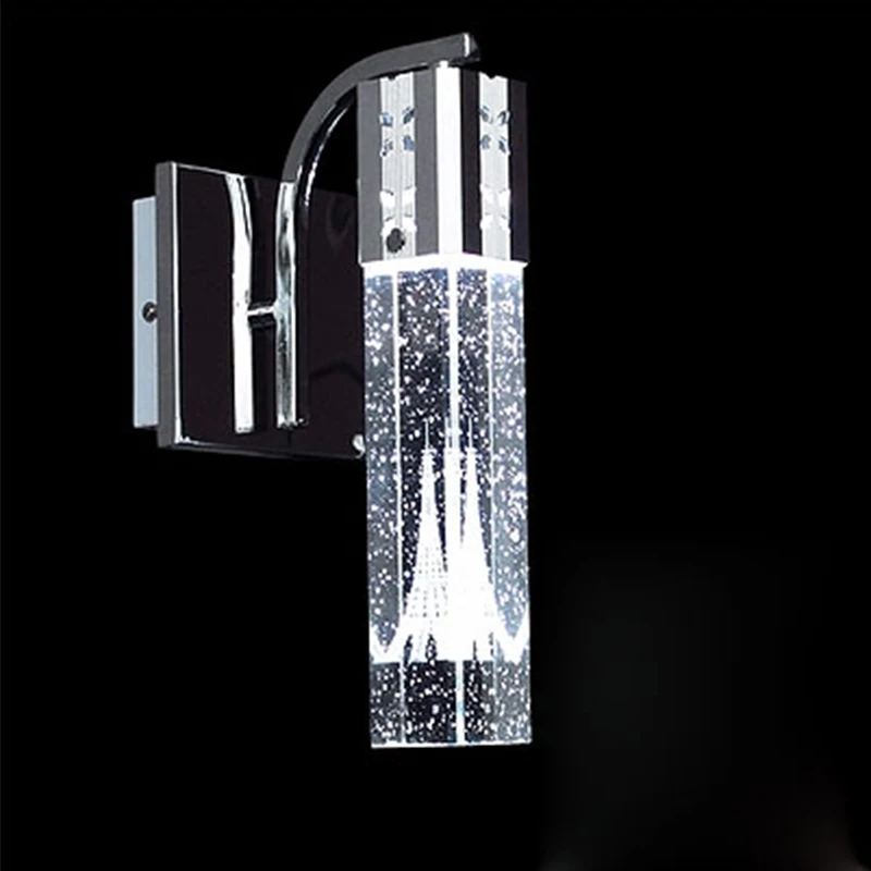 

New LED Wall Lamps Bubble Crystal Column Bedside lamp Living Room Wall Mirror Front Lamps 5W Free shipping