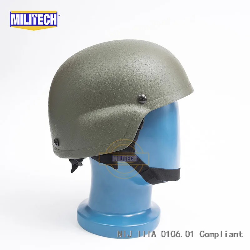 Пуленепробиваемый шлем MILITECH OD NIJ IIIA 3A MICH арамидный ACH пуленепробиваемый Mitch 2000 с