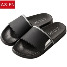 ASIFN/мужские шлепанцы; сезон лето; мужские шлепанцы; женская Нескользящая домашняя обувь; домашние сандалии; 5 цветов; вьетнамки