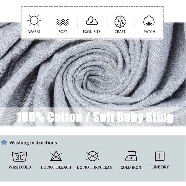 Baby Carrier Sling For Newborns Soft Infant Wrap Breathable Wrap Hipseat Breastfeed Birth Comfortable Nursing Cover Dark Grey -