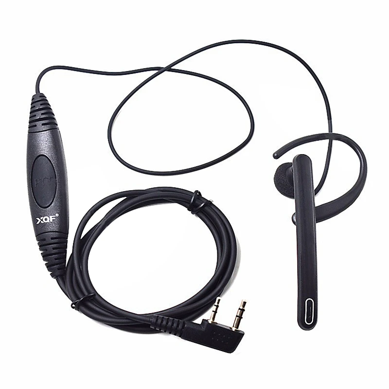 2 Pin Way Earphone Headset Earpiece Mic fr Baofeng UV 5R CHROME DELTA M2 AMPLIFIED POWER BASE MICROPHONE 5pin