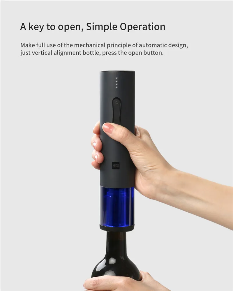 Xiaomi Huohou автоматический штопор для бутылок вина комплект Электрический штопор с фольга резак автоматический штопор для бутылок вина