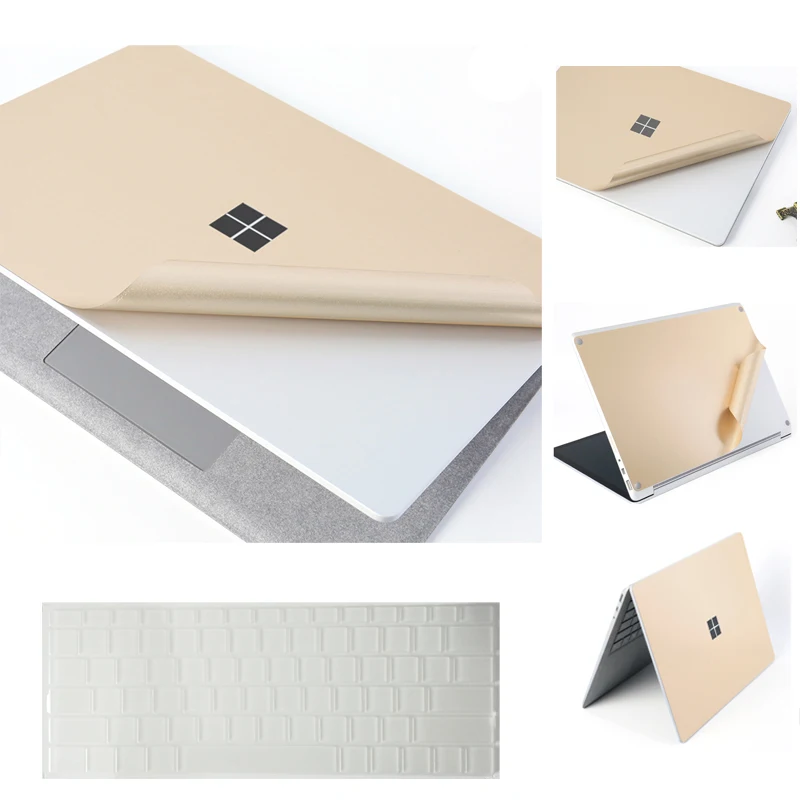 Наклейка с защитой от царапин для ноутбука Microsoft Surface 3 в 1 Gold съемные премиум