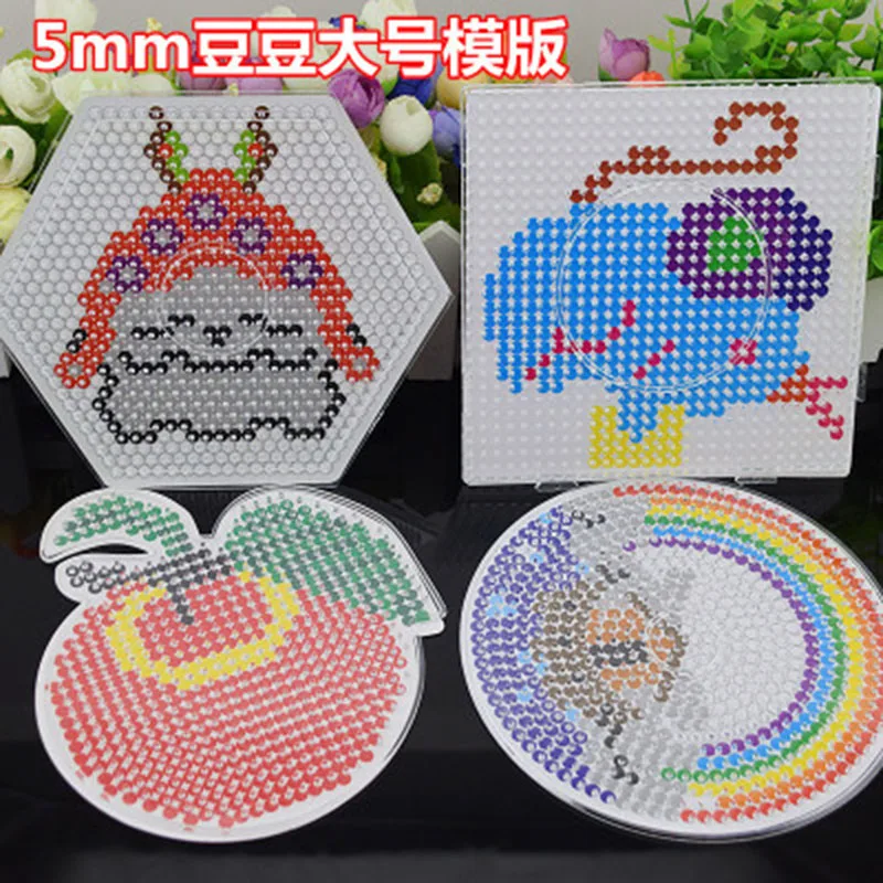 5 мм Hama Бусы большой шаблон perler бисер игрушка Дети весело Craft DIY Handmaking бисера творческой интеллигенции развивающие игрушки