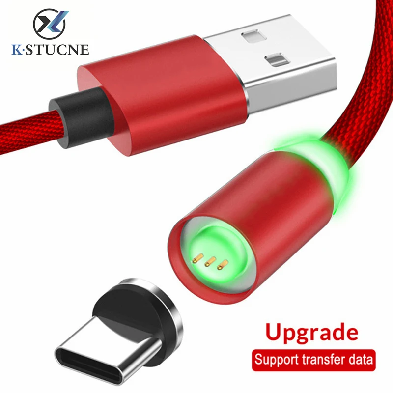 

Type C Cable Magnetic Fast Charger Phone Cable 3A Mobile Quick Charge Magnet Type-C Cord Sync For Oneplus 6T Samsung Data Cables