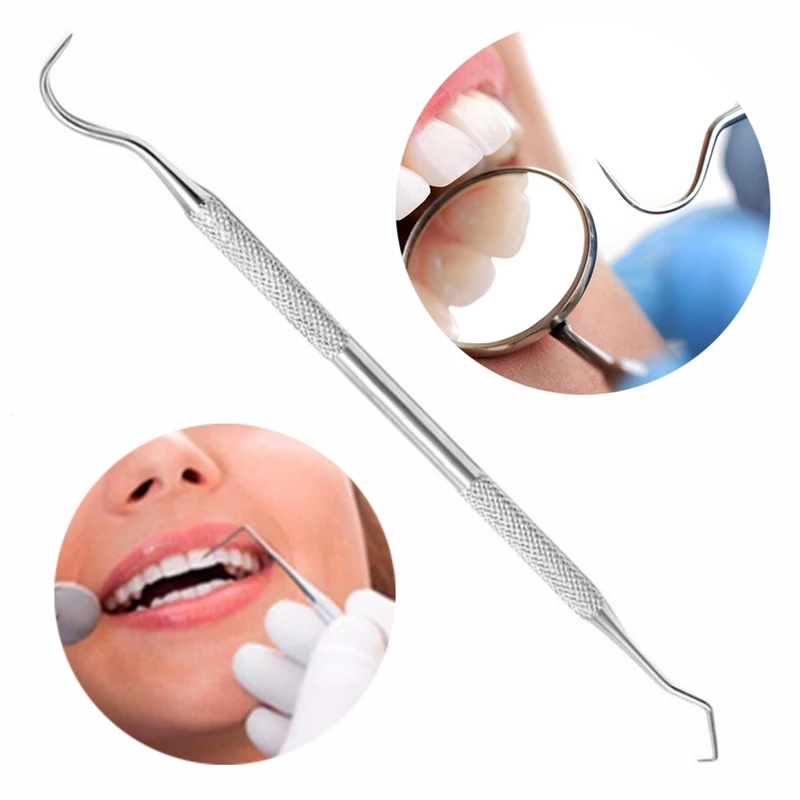 

1pc Dental Probe Stainless Steel Dental Dentist Prepared Tool Set Tooth Care Kit Instrument Tweezer Hoe Sickle Scaler Teeth Tool