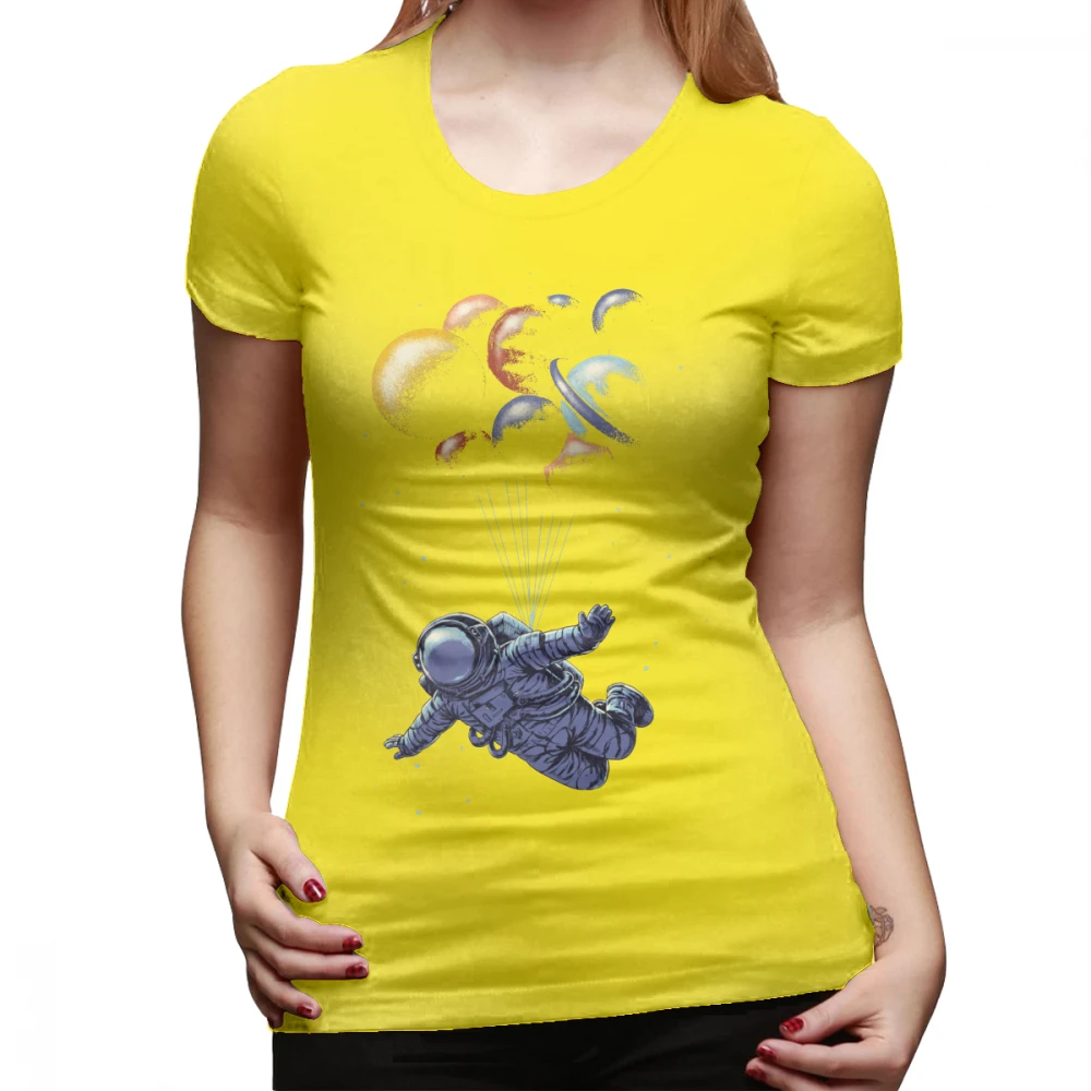 Планетарная футболка космическая дорожная футболка с круглым вырезом с коротким рукавом женская футболка из хлопка с зеленым узором Повседневная модная женская футболка XL - Цвет: Цвет: желтый