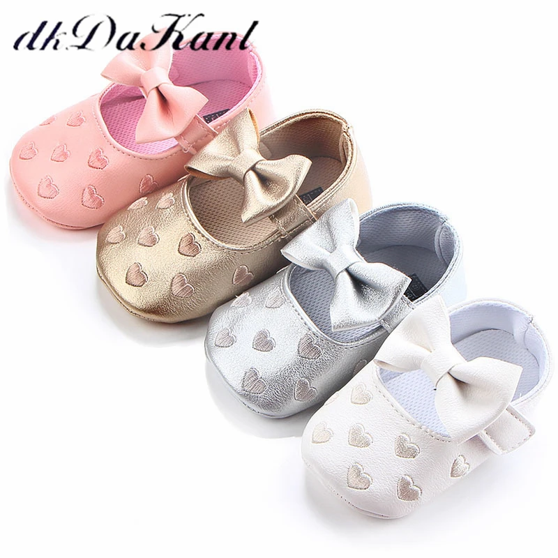 DkDaKanl/Обувь для маленьких девочек, нескользящая детская обувь с бантом, Милая обувь для малышей, От 0 до 1 года, детская обувь, XZ007BAGXY144