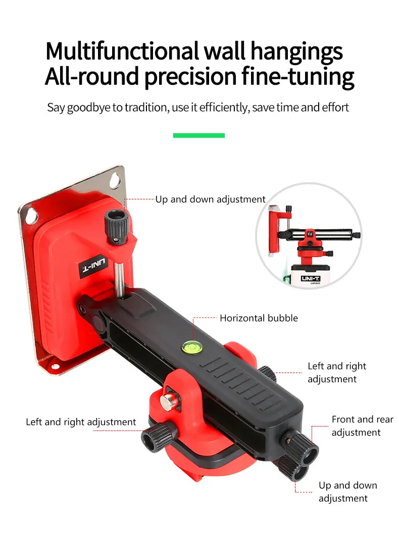 UNI-T 8 Lines 12 Lines 3D Laser Level 360 Degre Horizontal Vertical Cross Powerful Green Laser Beam LM572 LM573G LM573LD LM580G