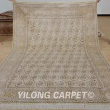 Yilong 6,5 'x10' античный ручной работы персидский Тебриз ковер темно-синий ручной работы турецкий ковер(0956
