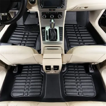 

5Pcs Universal Car Floor Mats Auto Anti-Slip Mat Black Car Styling Interior Auto Floor Mats All Weather Mat