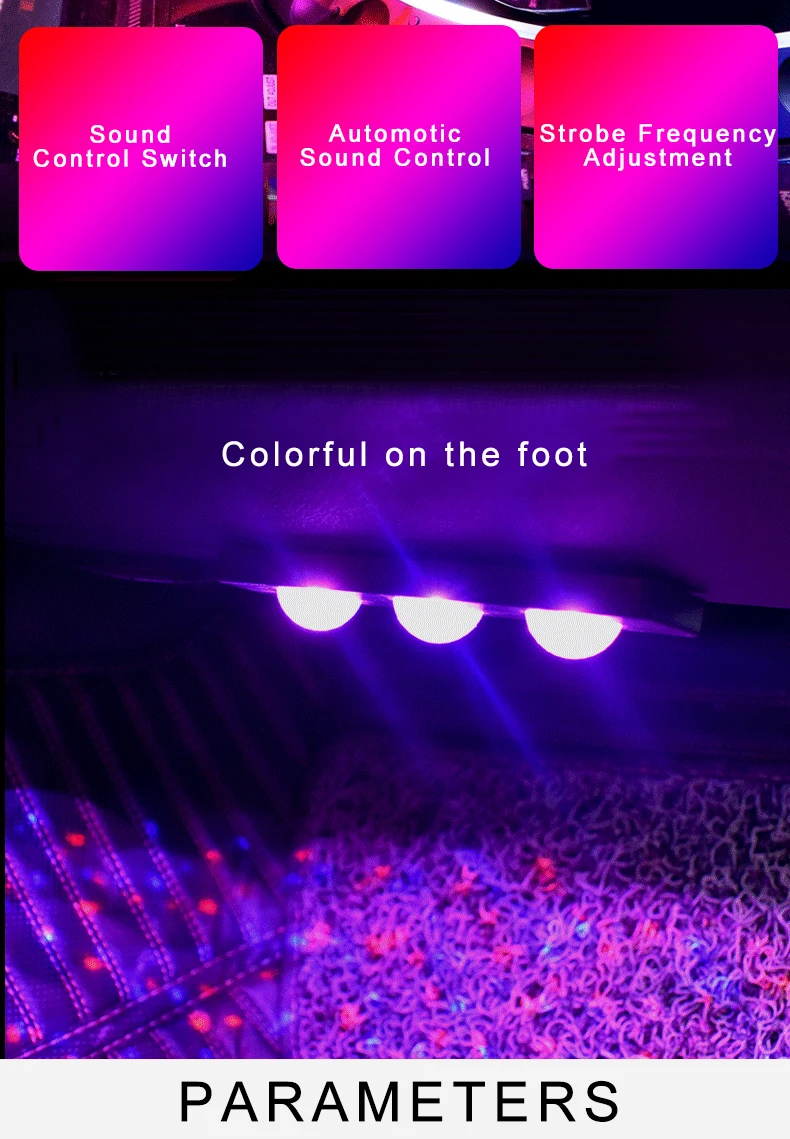 car led foot atmophere lights interior lamps (6)