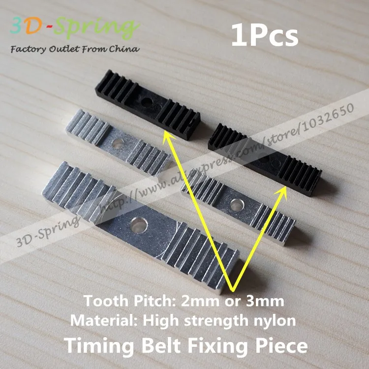 

GT2 Timing Belt POM Gear Clamp Mount Block Fixed Clip Pack Fixing Piece - Teeth Spacing 2mm 3mm Clamp Fixed Clip 9*40mm