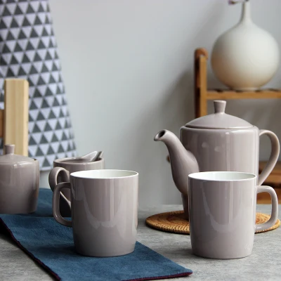 Кофейный набор, керамическая кофейная чашка, набор для сада, послеобеденный чайный набор, большая емкость, цветочный чайный набор - Цвет: 2