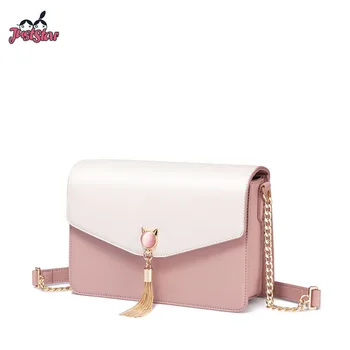 

JUST STAR Brand Women's PU Leather Messenger Bags Ladies Fashion Chains Shoulder Purse Female Flap Chains Crossbody Bags