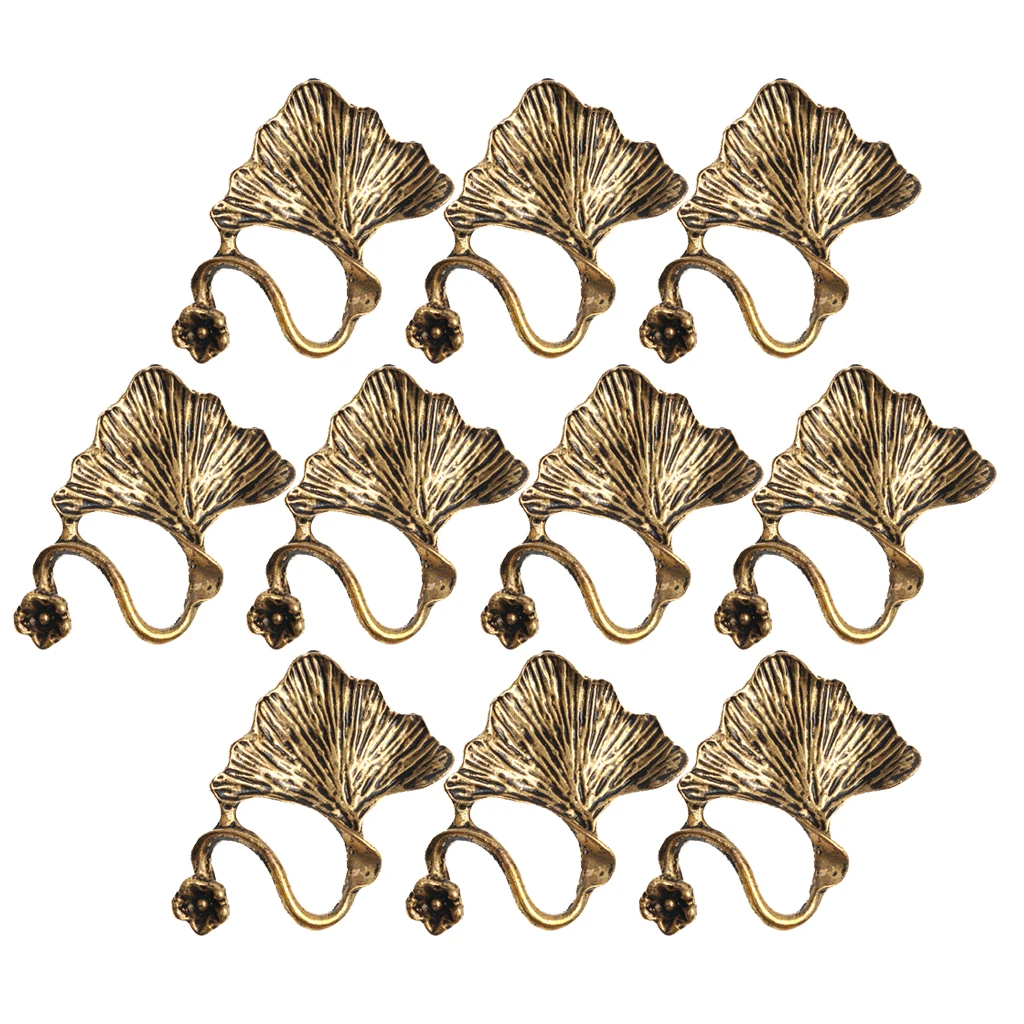 10pcs Alloy Gold Leaf Embellishments Scrapbooking DIY Flatback Decor