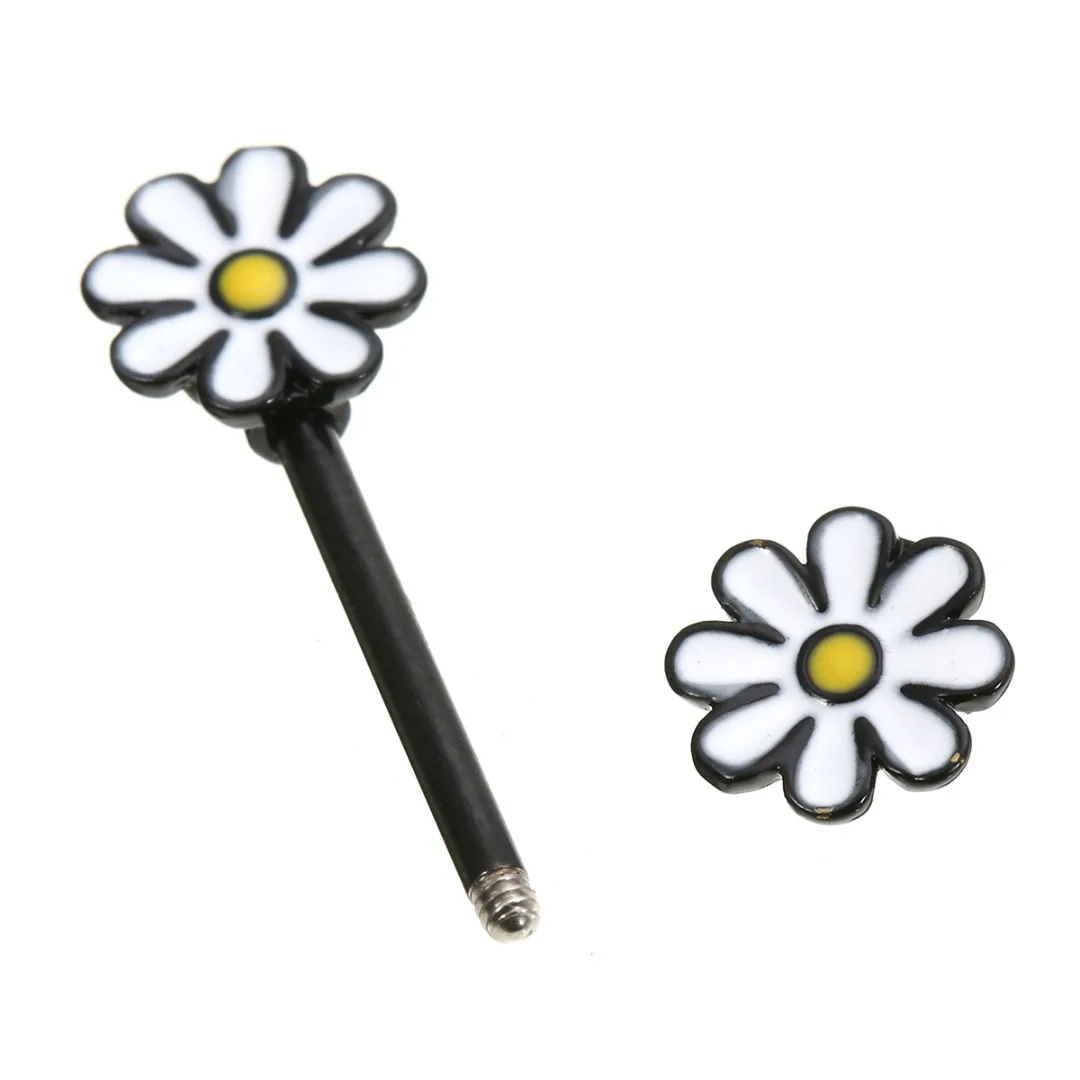 New Design Surgical Steel Bar Barbell Flower Nipple Ring Body Piercing Jewelry For Women Girl Shellhard Charming nipple piercing