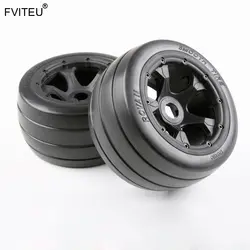 FVITEU полная резиновая задняя гладкая шина Комплект Fit 1/5 HPI Baja 5B двигатель Rovan King