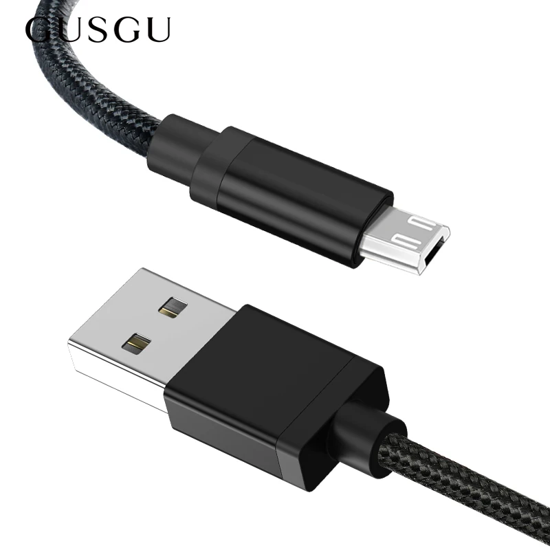 

Nylon Micro USB Cable Fast Charging, GUSGU Data Cable For Samsung Xiaomi Android Mobile Phone Charger Wire Cord Microusb Cable