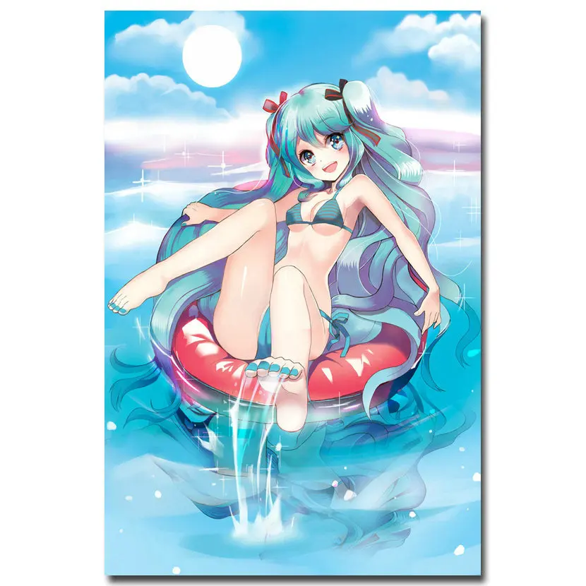 Хацунэ Мику VOCALOID Книги по искусству шелк Ткань плакат печать 12x18 24x36 дюймов Sexy Anime Girl настенные панно для Декор в гостиную 074 - Цвет: Picture 8