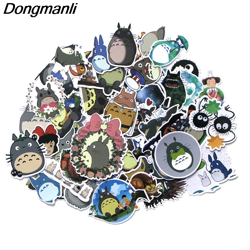 

P3101 50pcs/set Cute Totoro DIY Skateboard Graffiti Laptop badge Motorcycle Luggage Bags Accessories