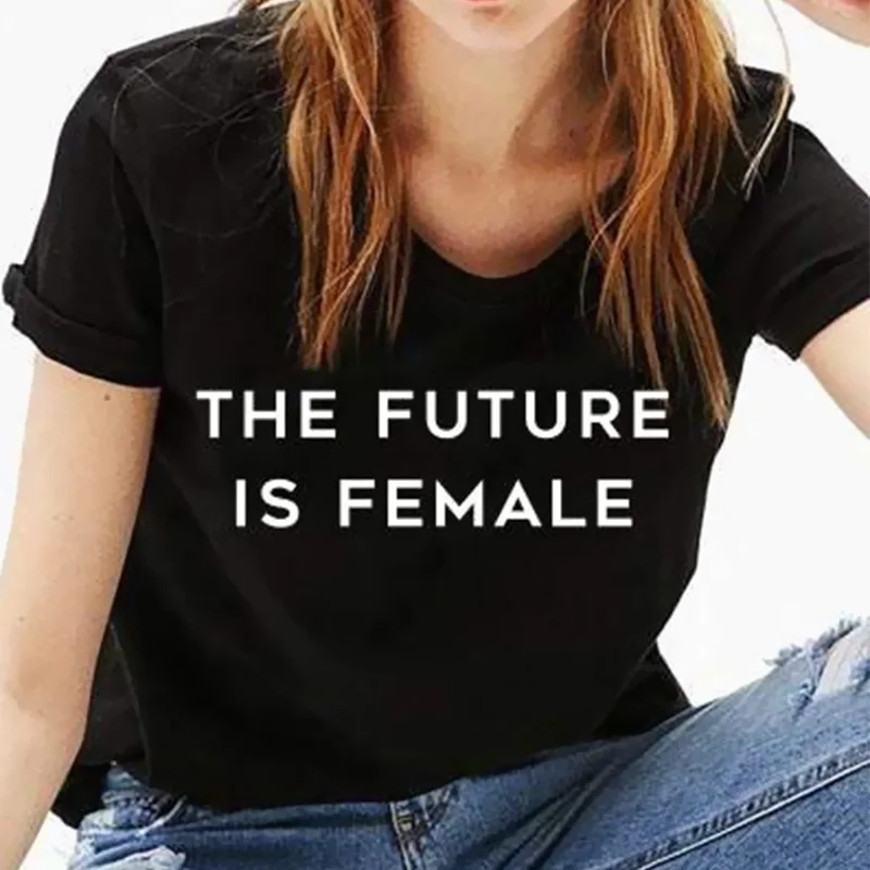 EnjoytheSpirit мы все должны быть феминистками женские футболки Женская феминизма слоган хипстер женщины равный право футболка - Цвет: HM334Black