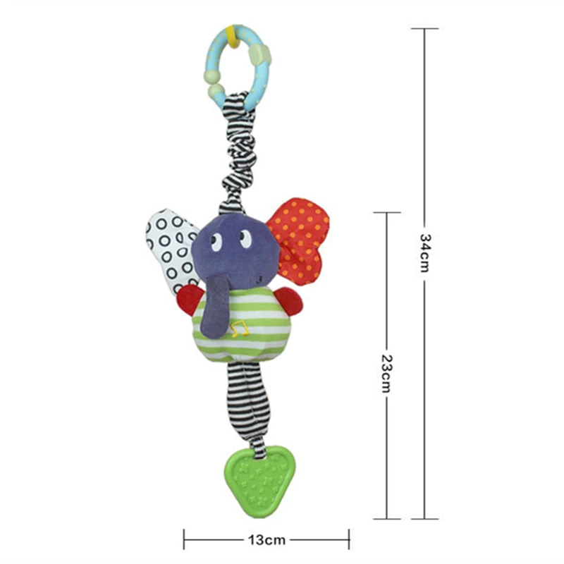 Рождественский музыка слон токарный погремушки повесить детские куклы развивающие игрушки Прорезыватель в Россию