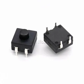 

10Pcs Torch Light Leds DIP-4Pins Bent Feet 1212-114C 12*12mm ON-OFF Push Button Switch