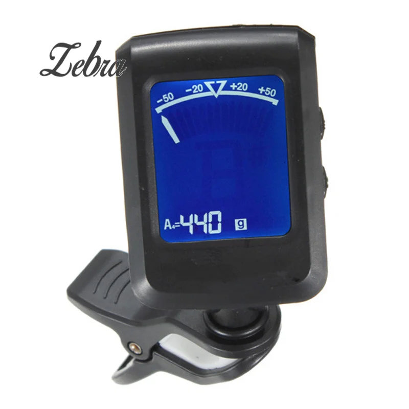Guitar Bass Tuner Mini LCD Clip on 360 Degree Rotatable Guitar Tuners
