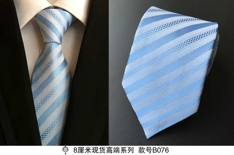Мужские деловые повседневные галстук карьера полиэстер шелк Gravata Галстук жаккардовые полосы галстуки для мужчин Vestidos corbata B071